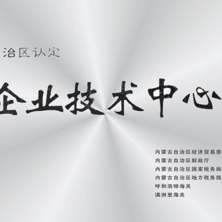 研发中心被自治区认定为企业技术中心